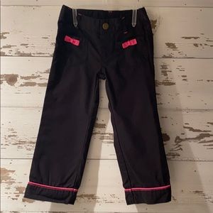 Gymboree Black 2T Pants with Pink bows & details